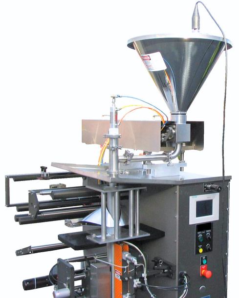 Vertical form fill and seal pouch filler